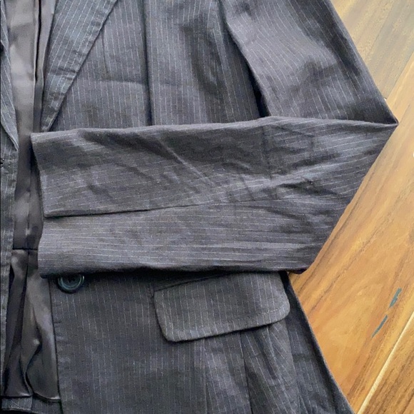 Banana Republic Brown Pinned Stripe Suit sz 10 - Picture 5 of 6